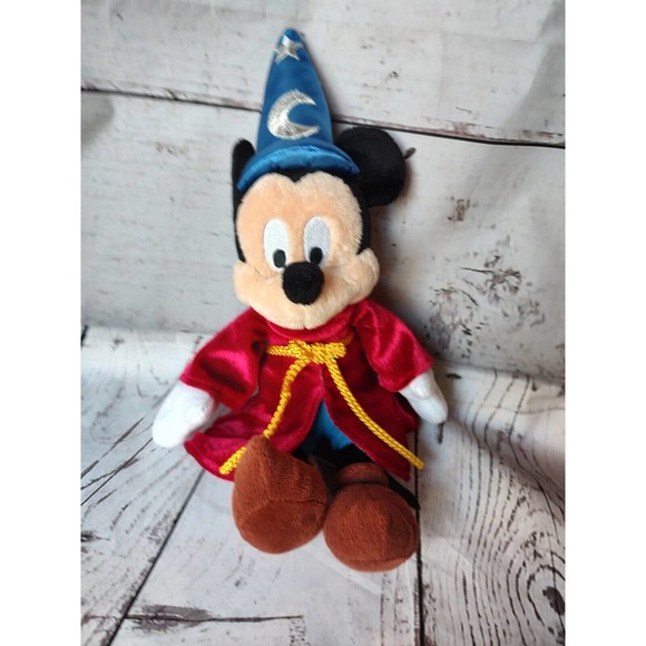 Disney Mickey Mouse Fantasia Wizard Sorcerer Plush Toy 13" - Picture 1 of 6